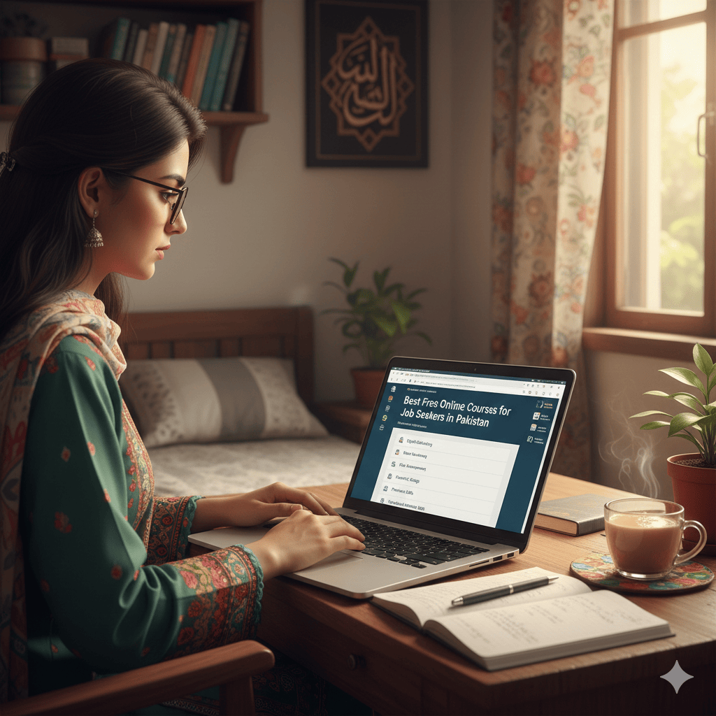 Student Studying Online at Home